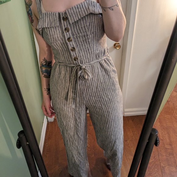 American Eagle Outfitters striped Jumpsuit - Picture 8 of 9